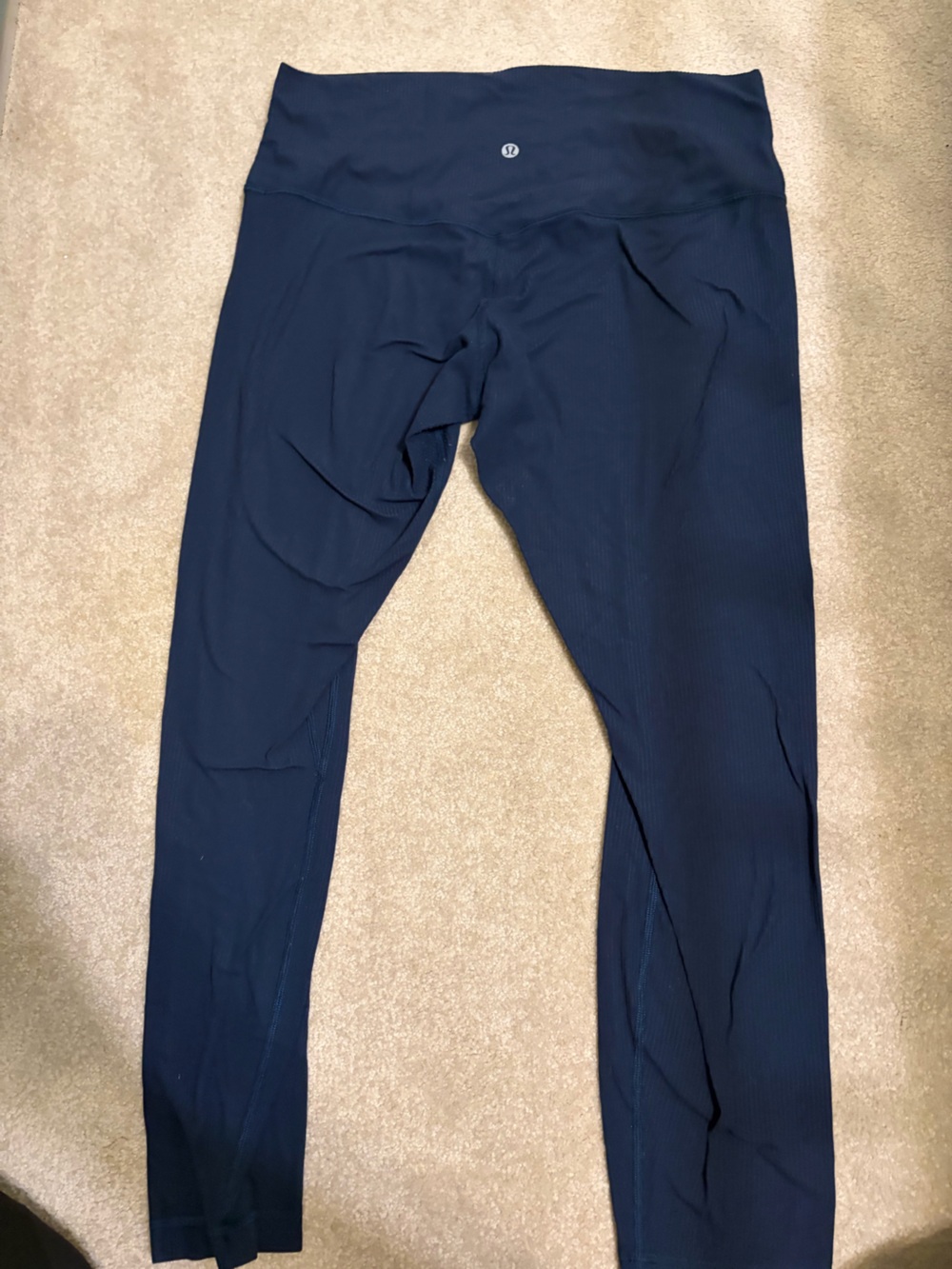 lululemon Cropped Ribbed Leggings - Navy (Priced Low!)